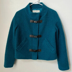 Leifsdottir Anthropologie Cerulean Wool Jacket